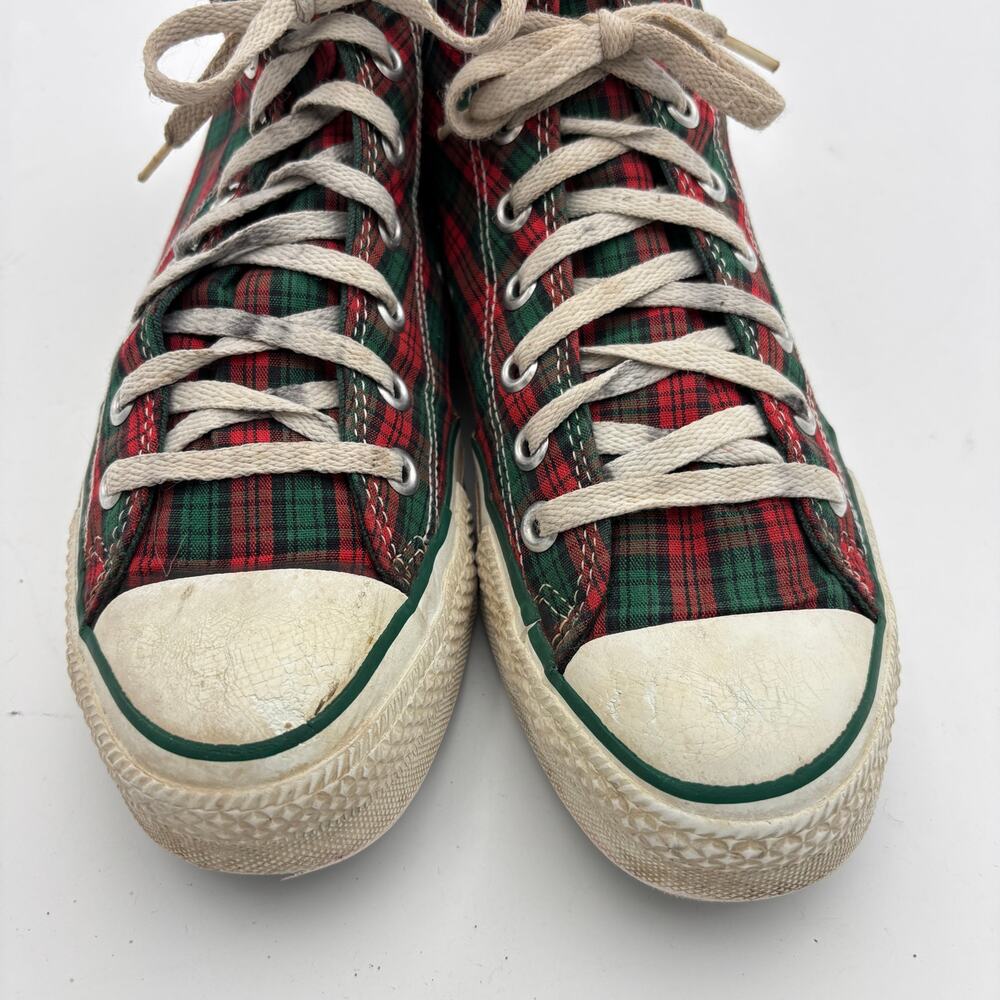Vintage 90s Converse Chuck Taylor All Star Sneakers Shoes Men's 8.5 Christmas - Picture 15 of 16